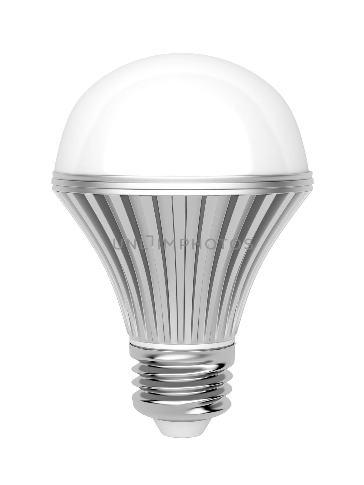 LED bulb on white background 