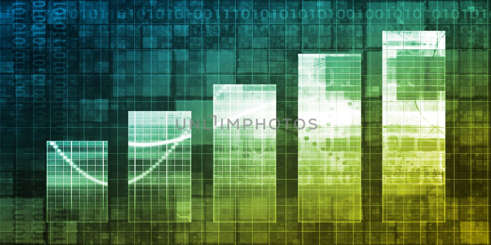 Bar Chart Technology Abstract Background for Presentation