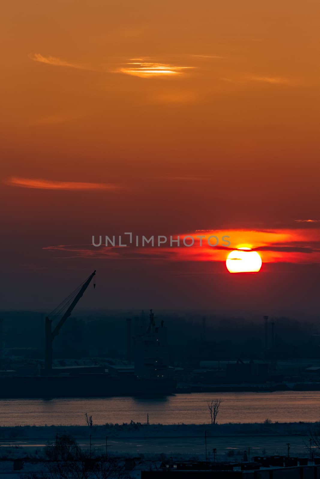 Urban sunset landscape by sengnsp