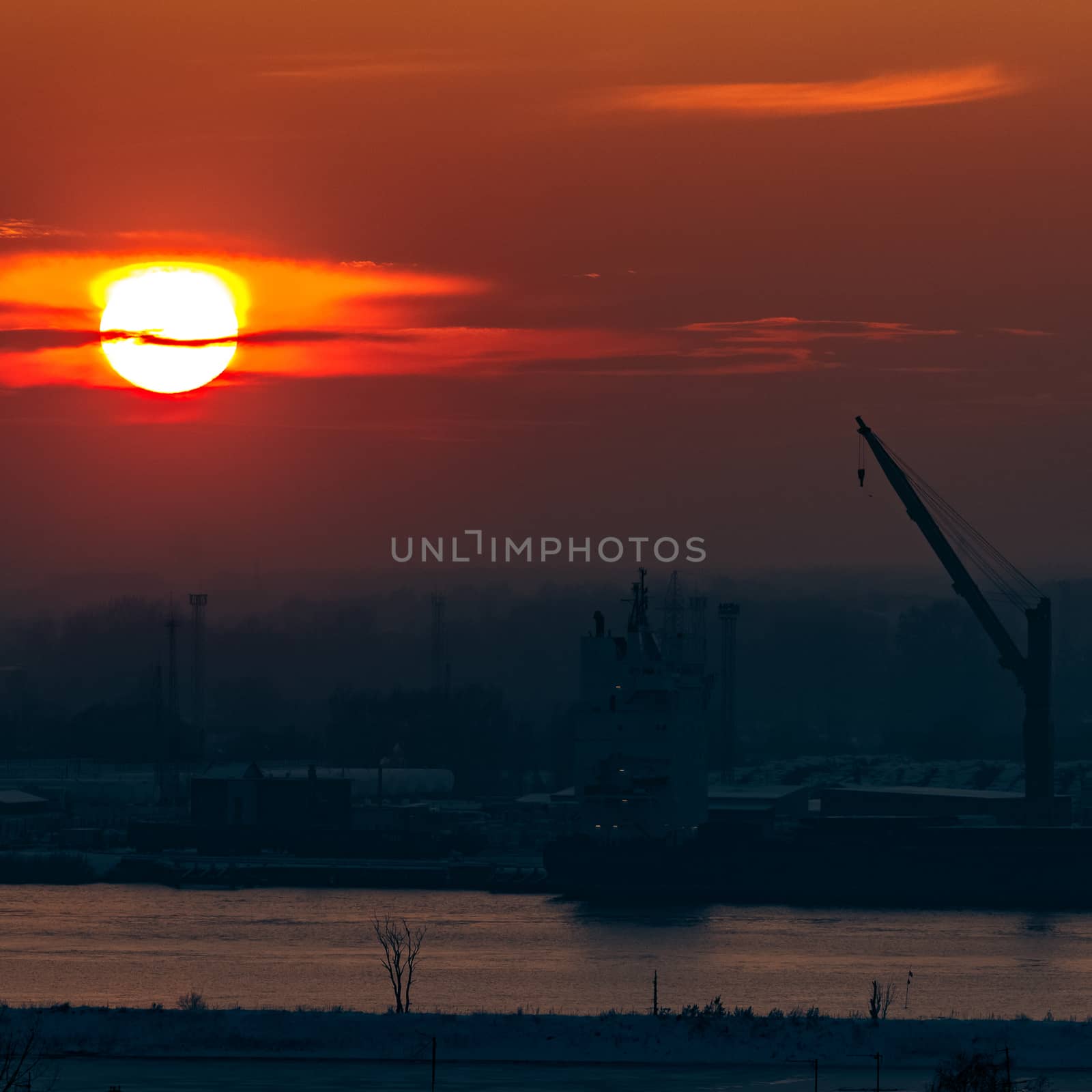 Urban sunset landscape by sengnsp