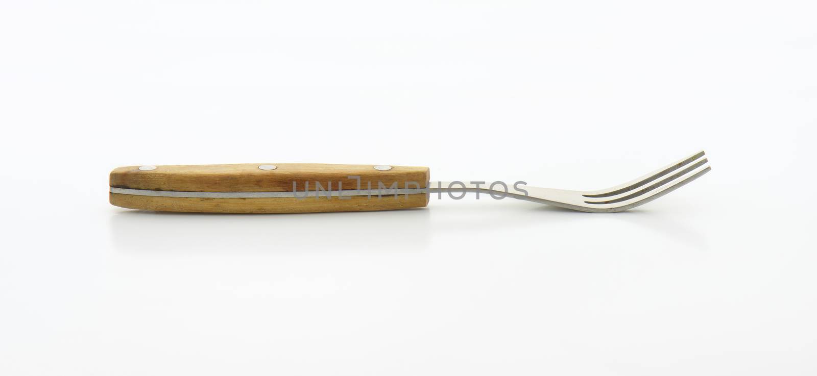 Wooden-handled three-pronged fork by Digifoodstock