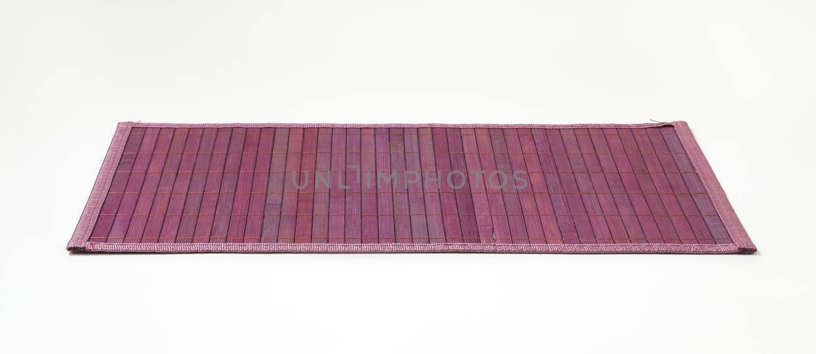 Stylish violet bamboo placemat - fully open