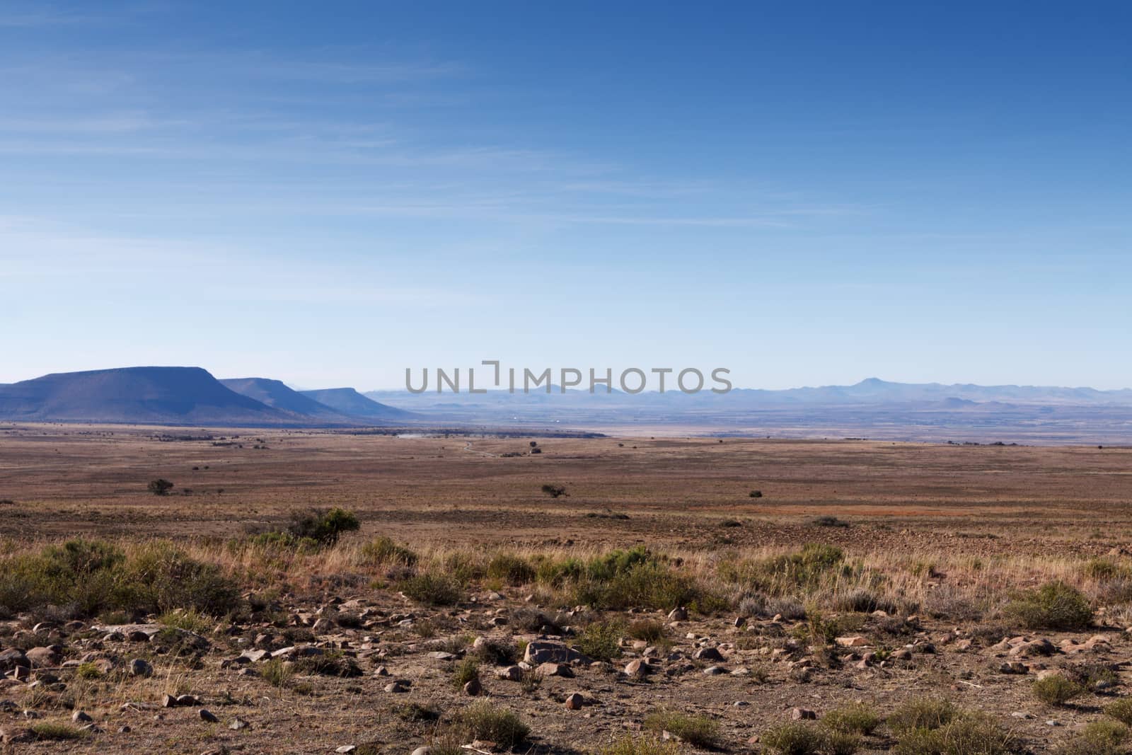 The view of the three mountains in Mountain Zebra National Park.
