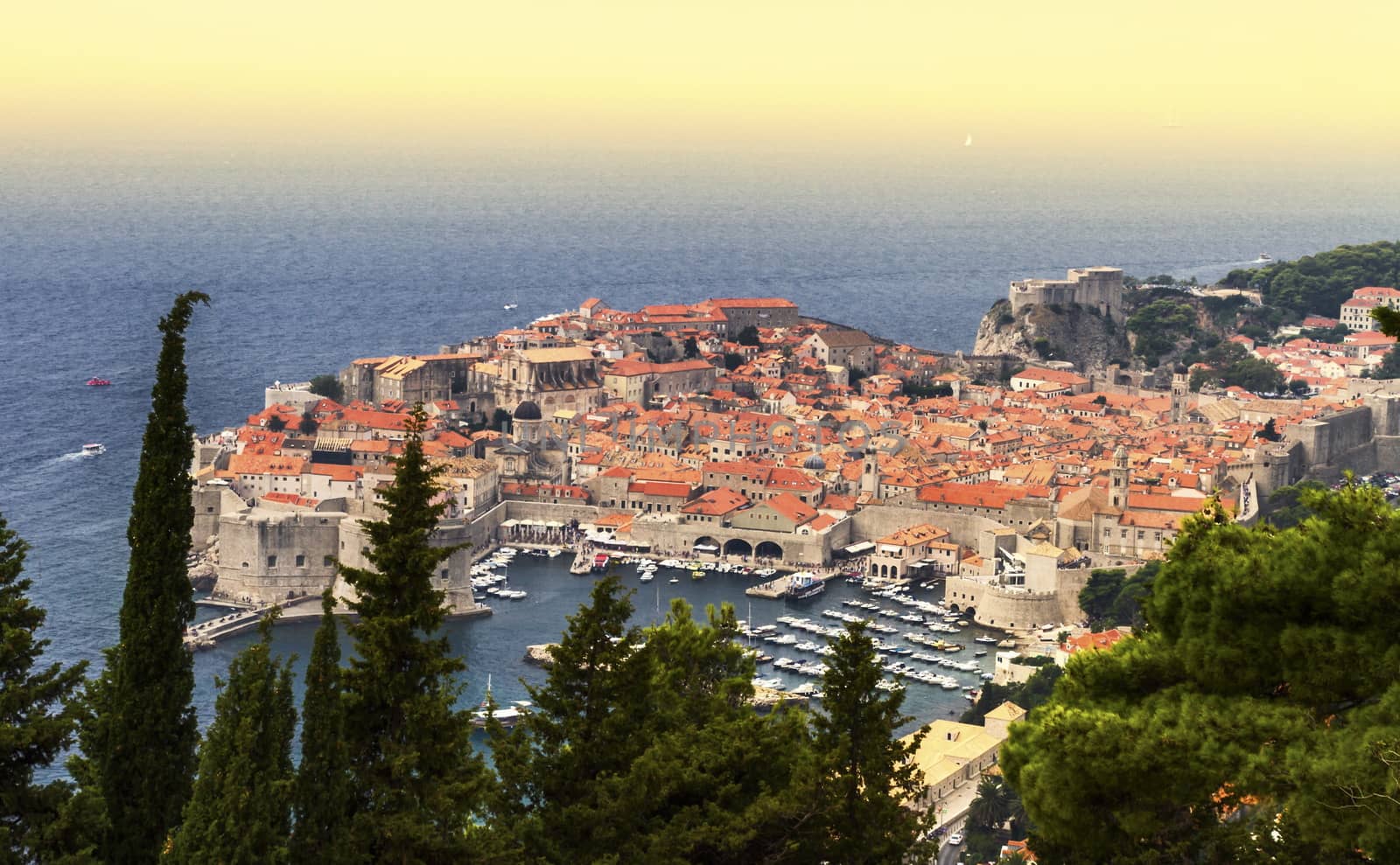 Dubrovnik old city on the Adriatic Sea, South Dalmatia region, C by Elenaphotos21