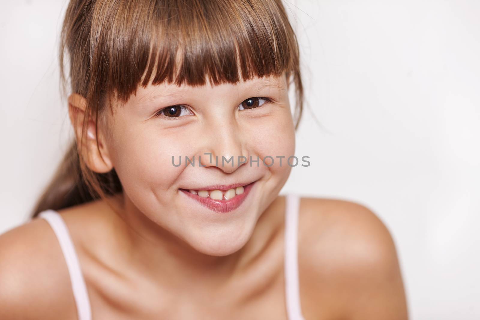 happy smiling girl wearing bangs by olga_sweet
