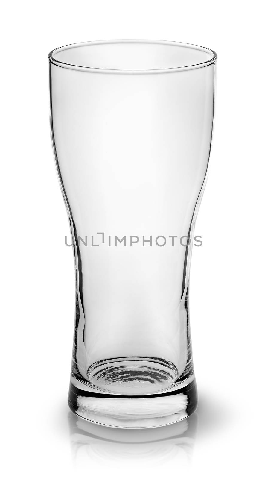 Empty small beer glass top view by Cipariss