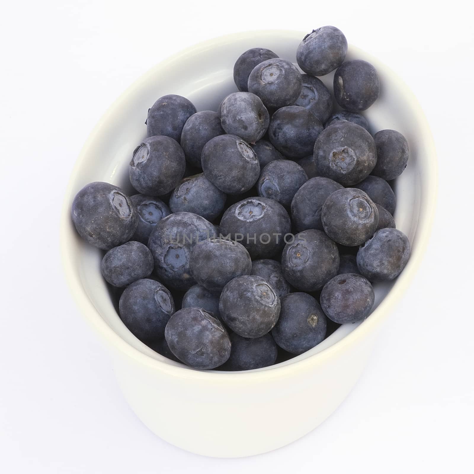 Closeup of blueberry  isolated on white