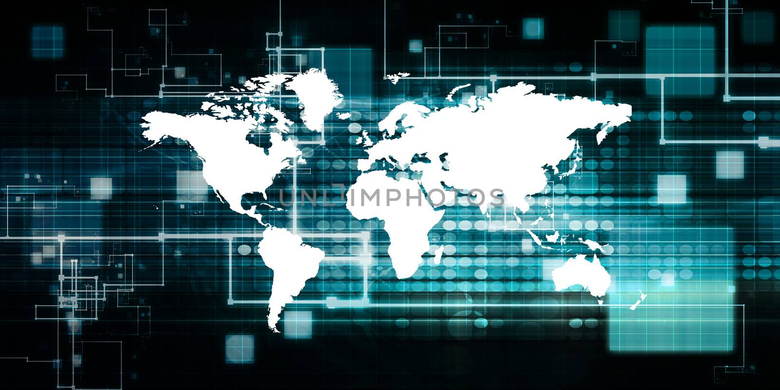 Global Technology Business Abstract Background as Art