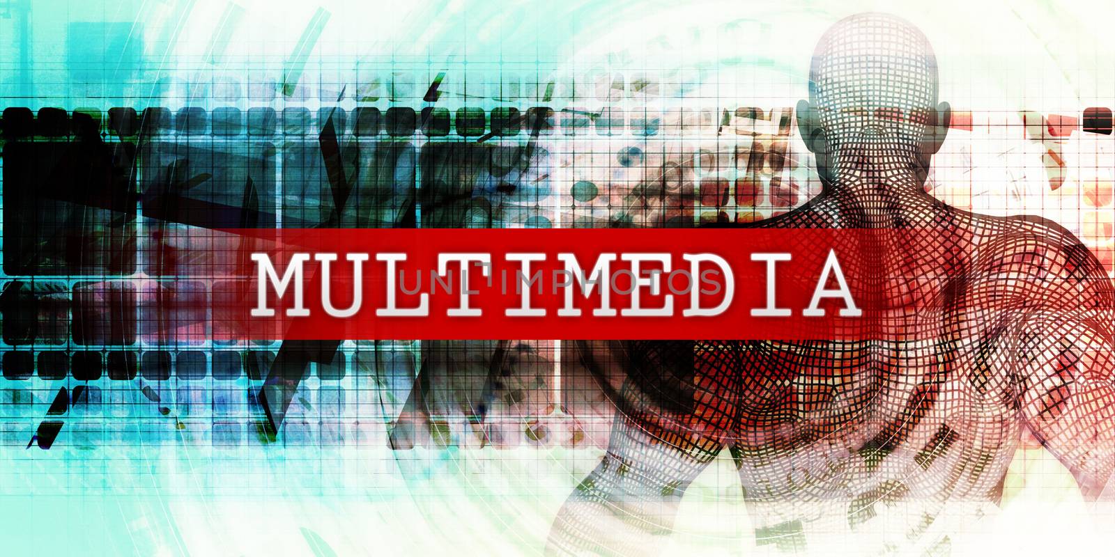 Multimedia Sector with Industrial Tech Concept Art