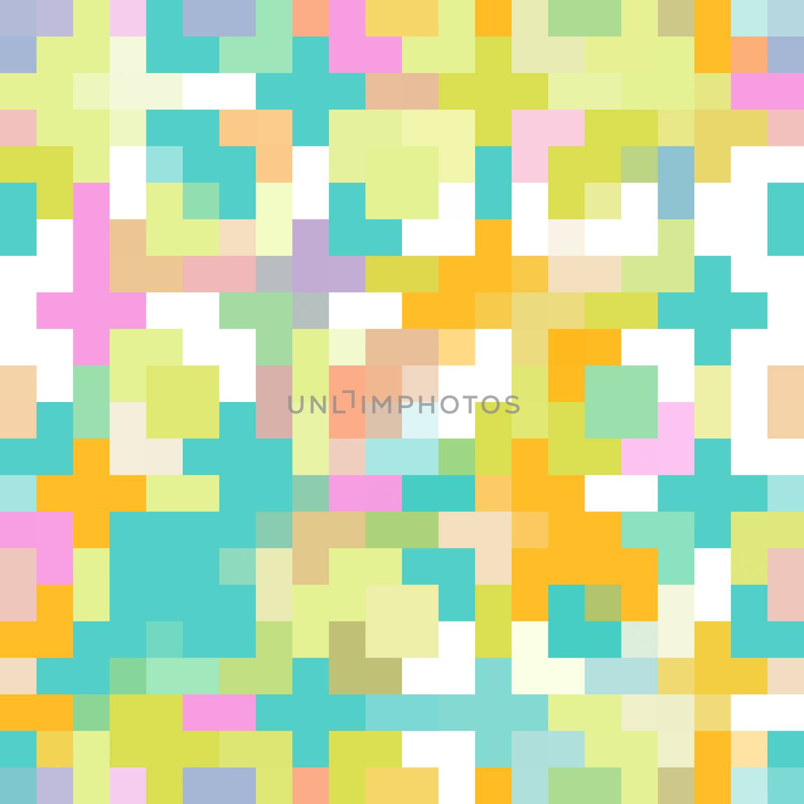 Colorful Pixel Seamless Pattern by kentoh