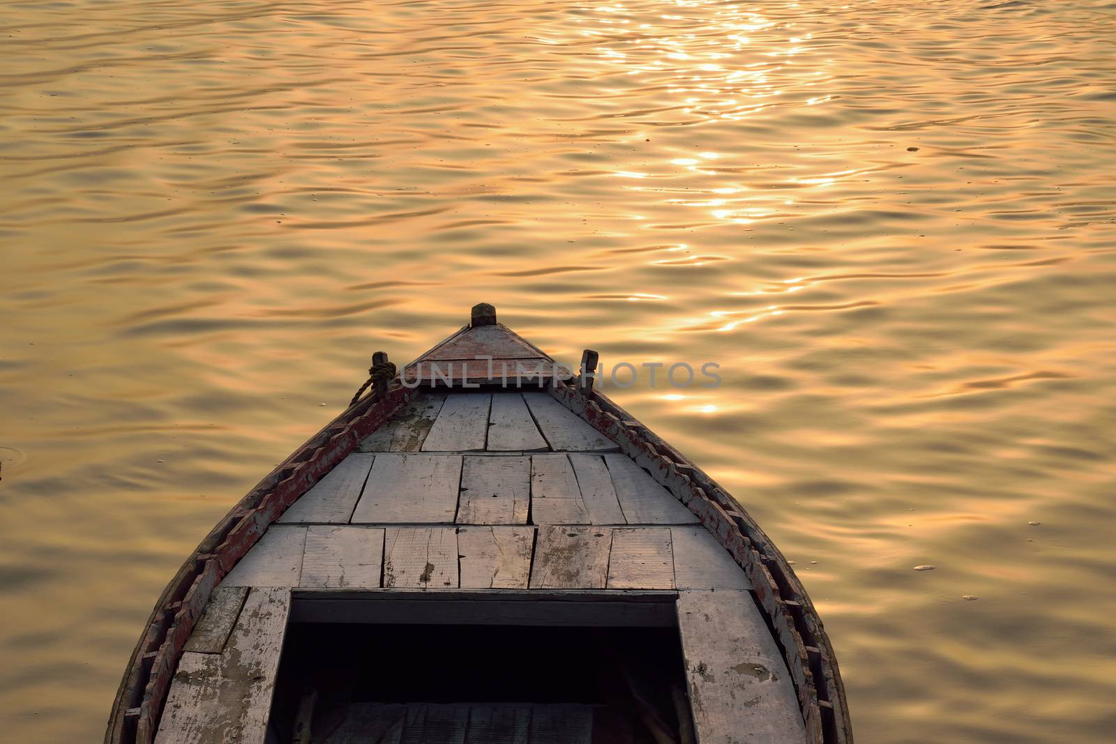 Travel Background Boat Ride at Ganges river in Varanasi, India by shubhashish