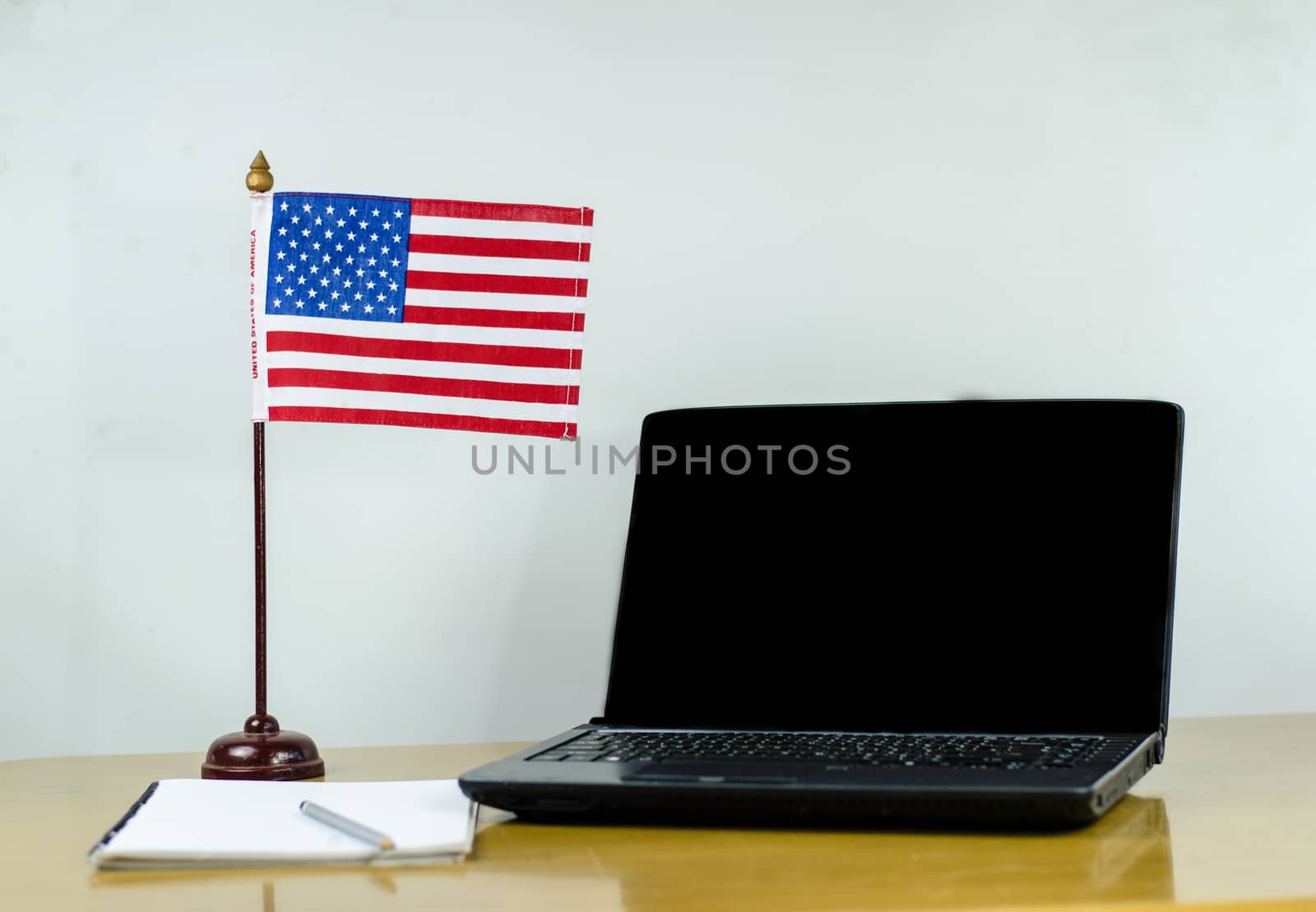 USA flag in 
office
White background by metal22