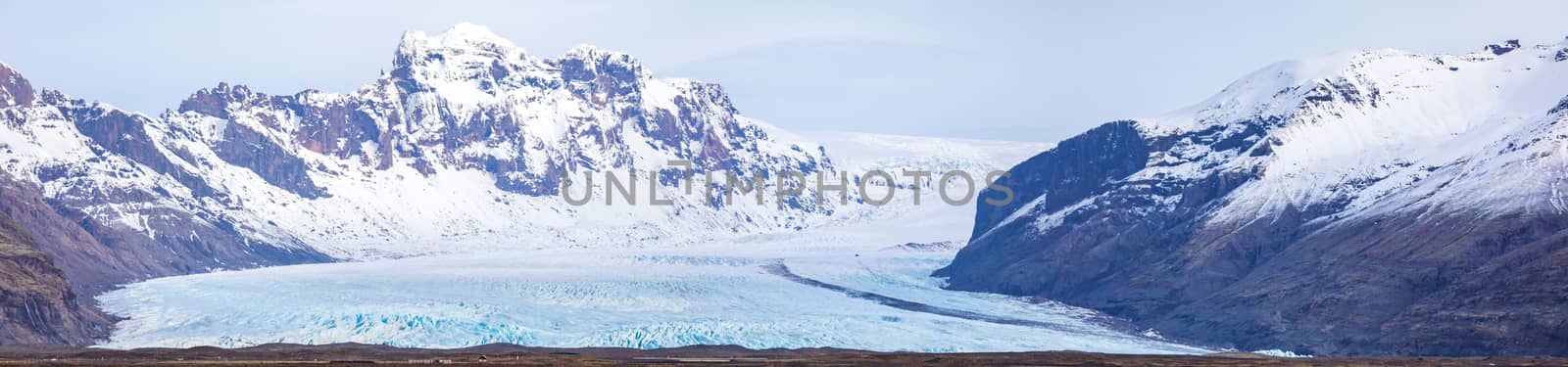 Skaftafell Glacier national park Iceland Panorama