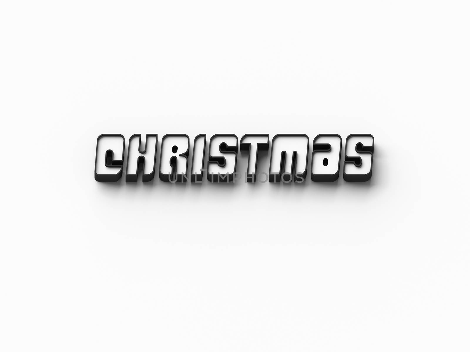 3D RENDERING WORDS 'CHRISTMAS' ON PLAIN BACKGROUND by PrettyTG