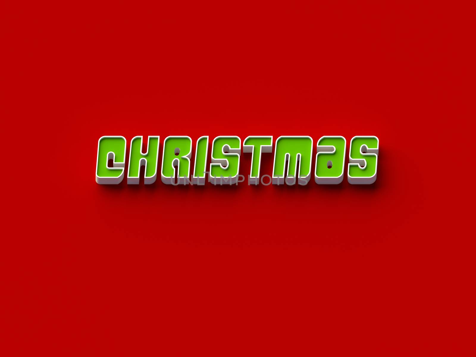 3D RENDERING WORDS 'CHRISTMAS' ON PLAIN BACKGROUND by PrettyTG