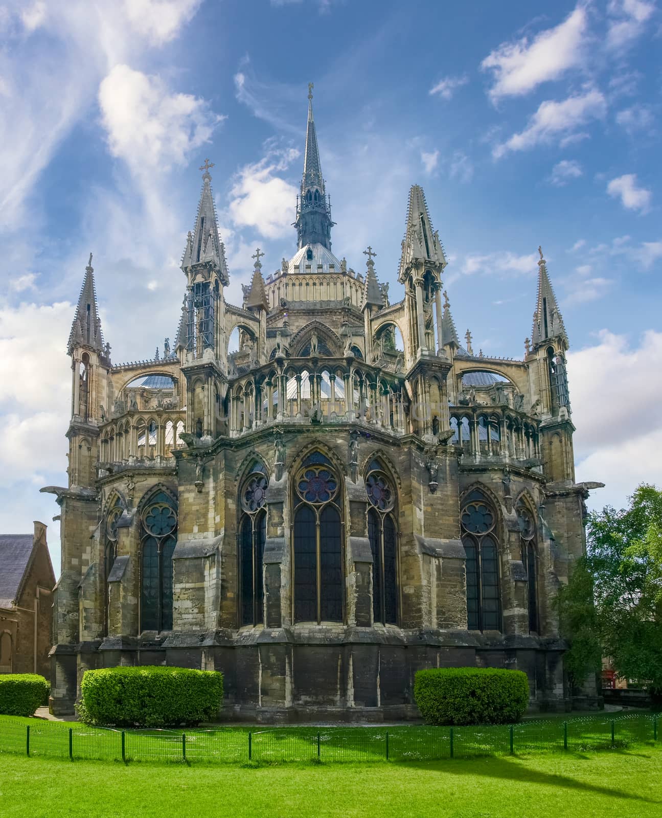 Eastern facade of Cathedral Notre-Dame de Reims, France  by anmbph