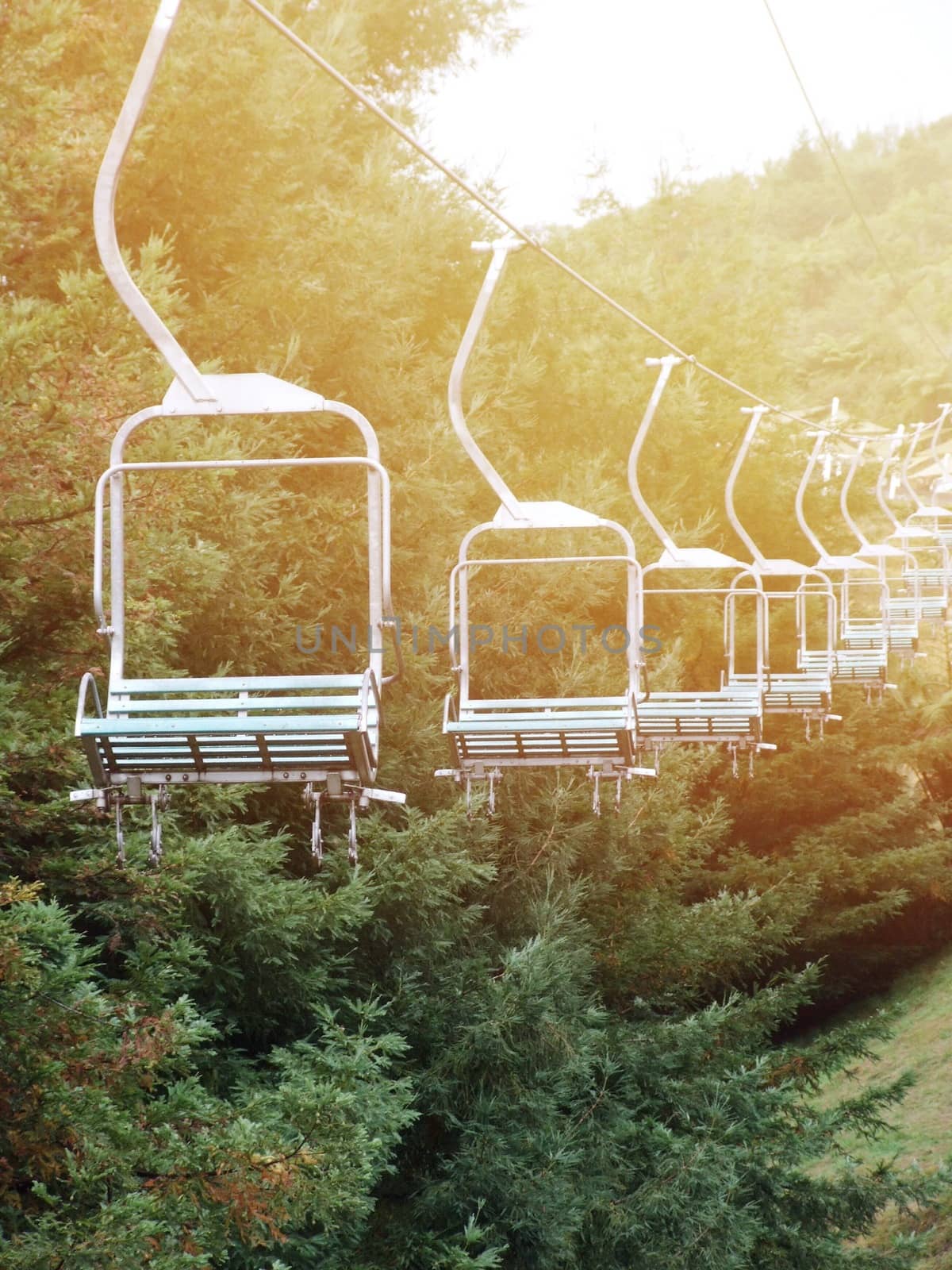 A skyride with nature background in New Zealand