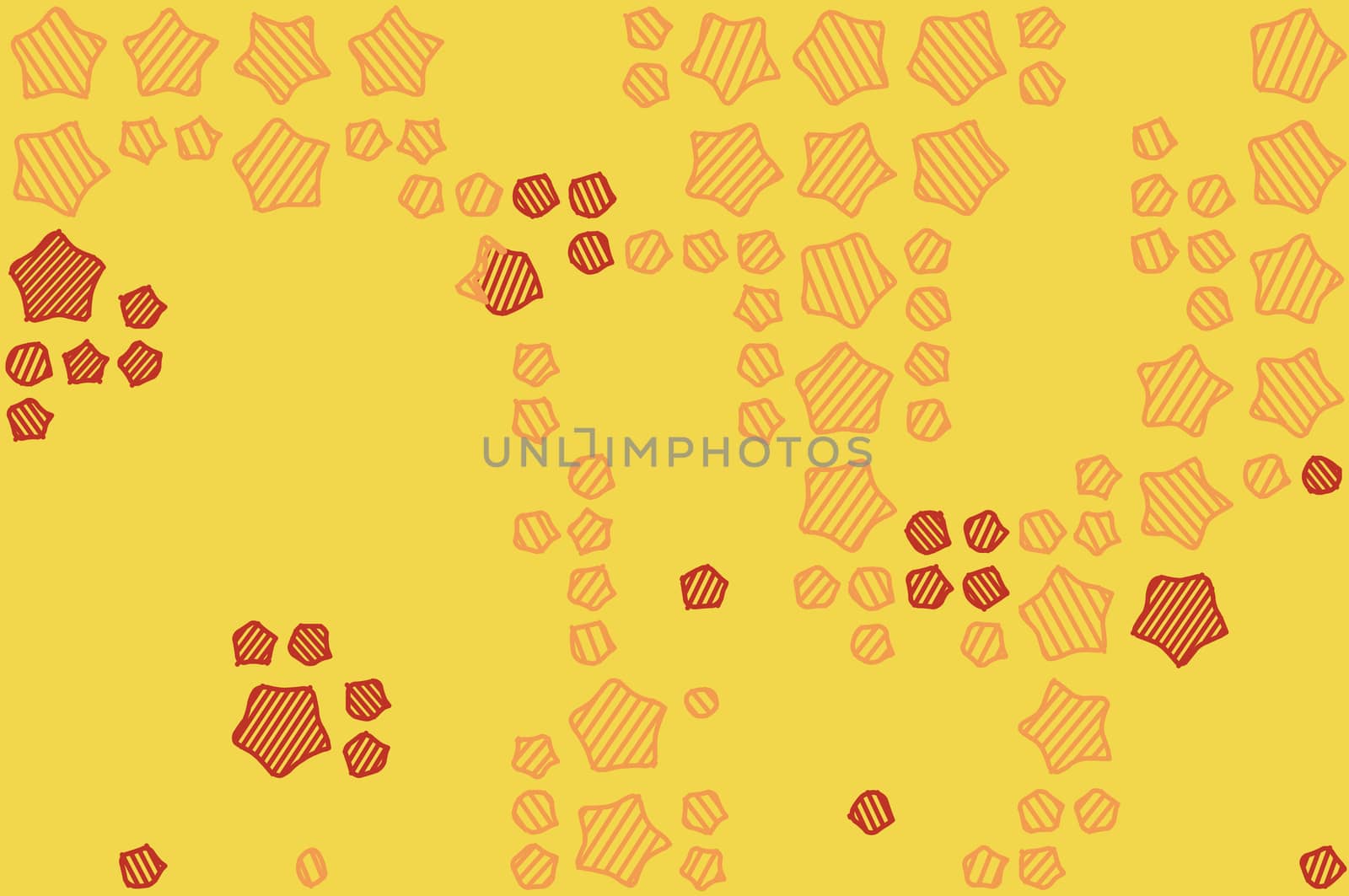 Abstract background full of stars and round shapes confetti by skrotov