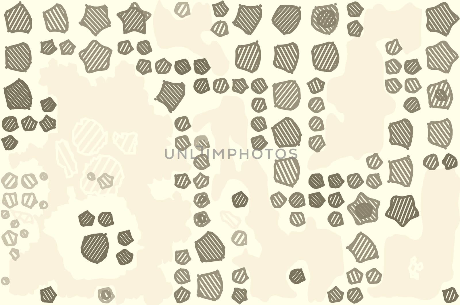 Abstract background full of stars and round shapes confetti.