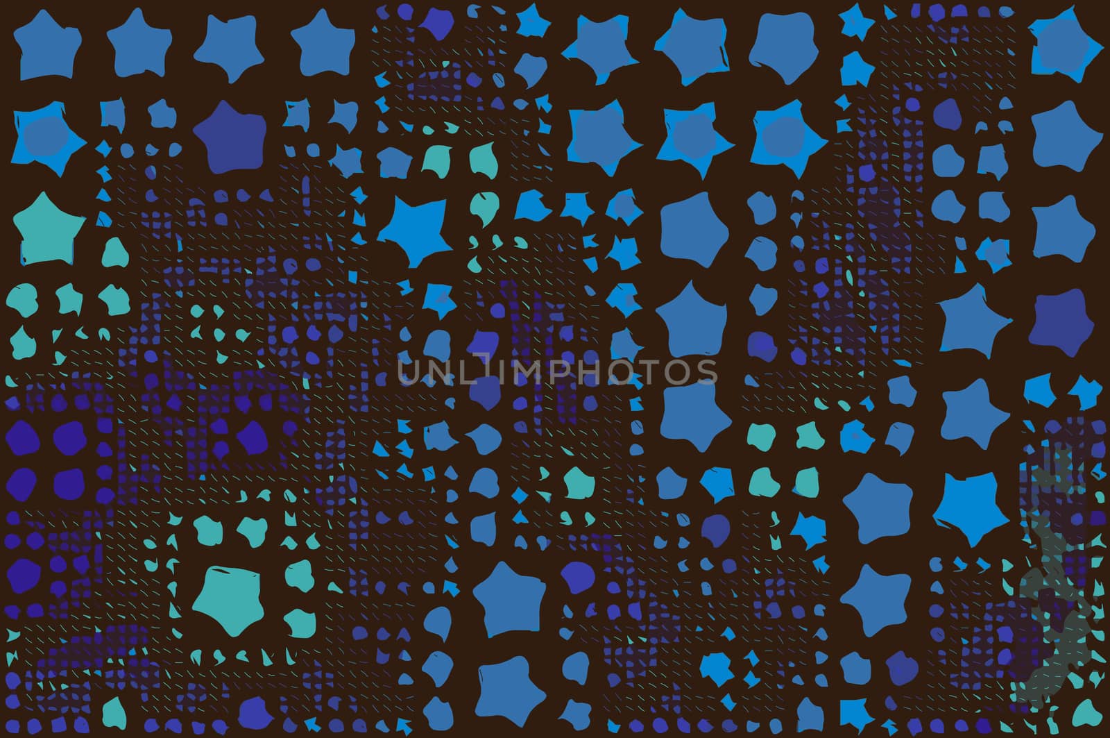 Abstract background full of stars and round shapes confetti by skrotov