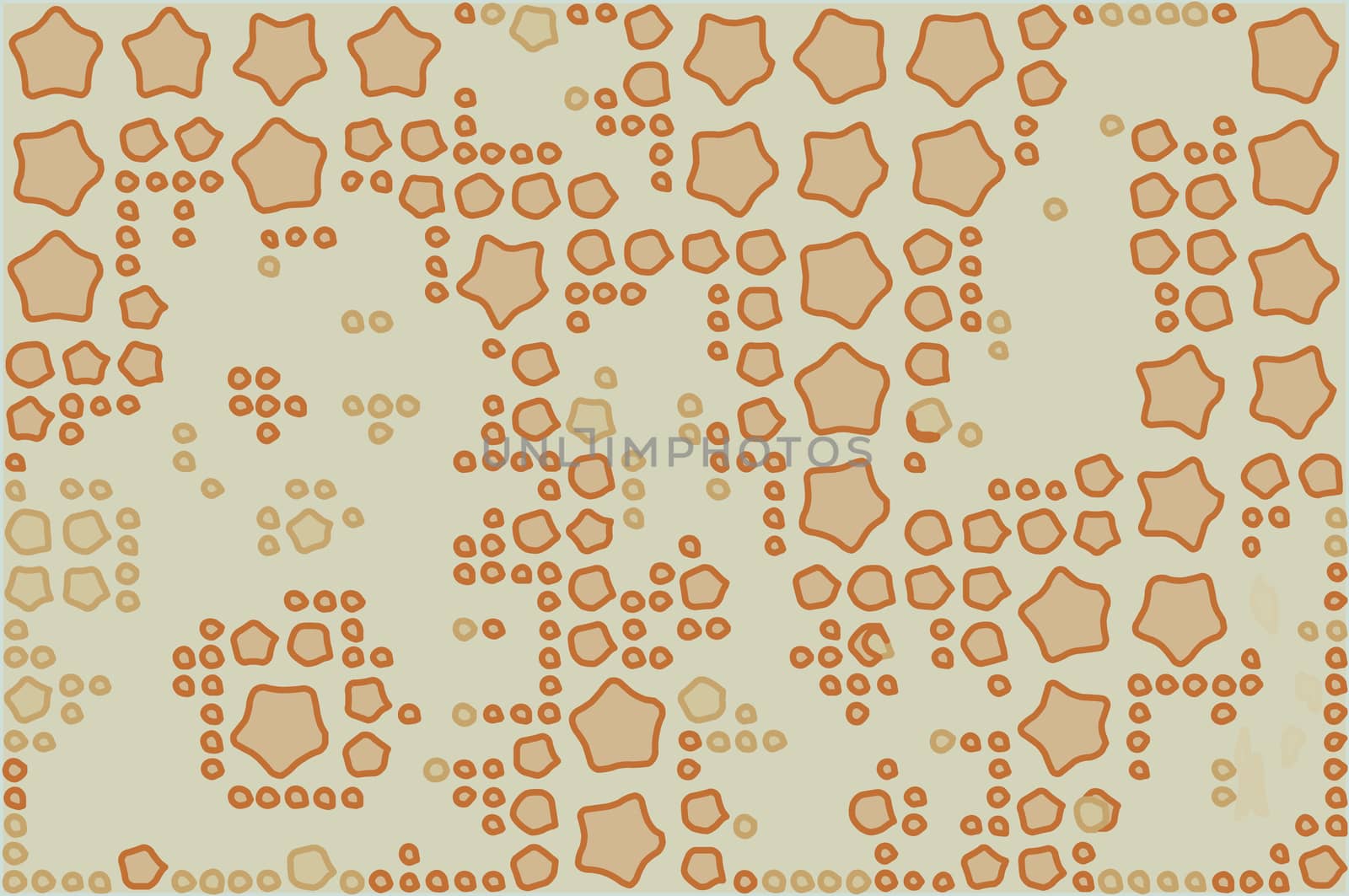 Abstract background full of stars and round shapes confetti.