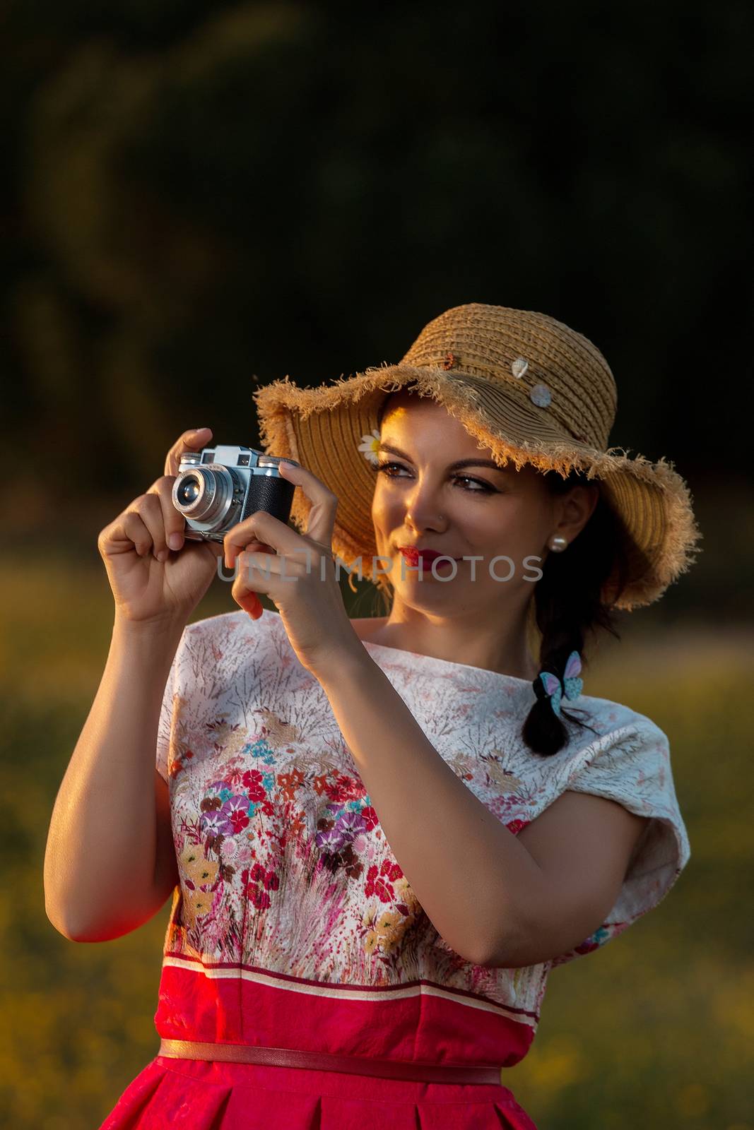 Vintage girl on the countryside by membio