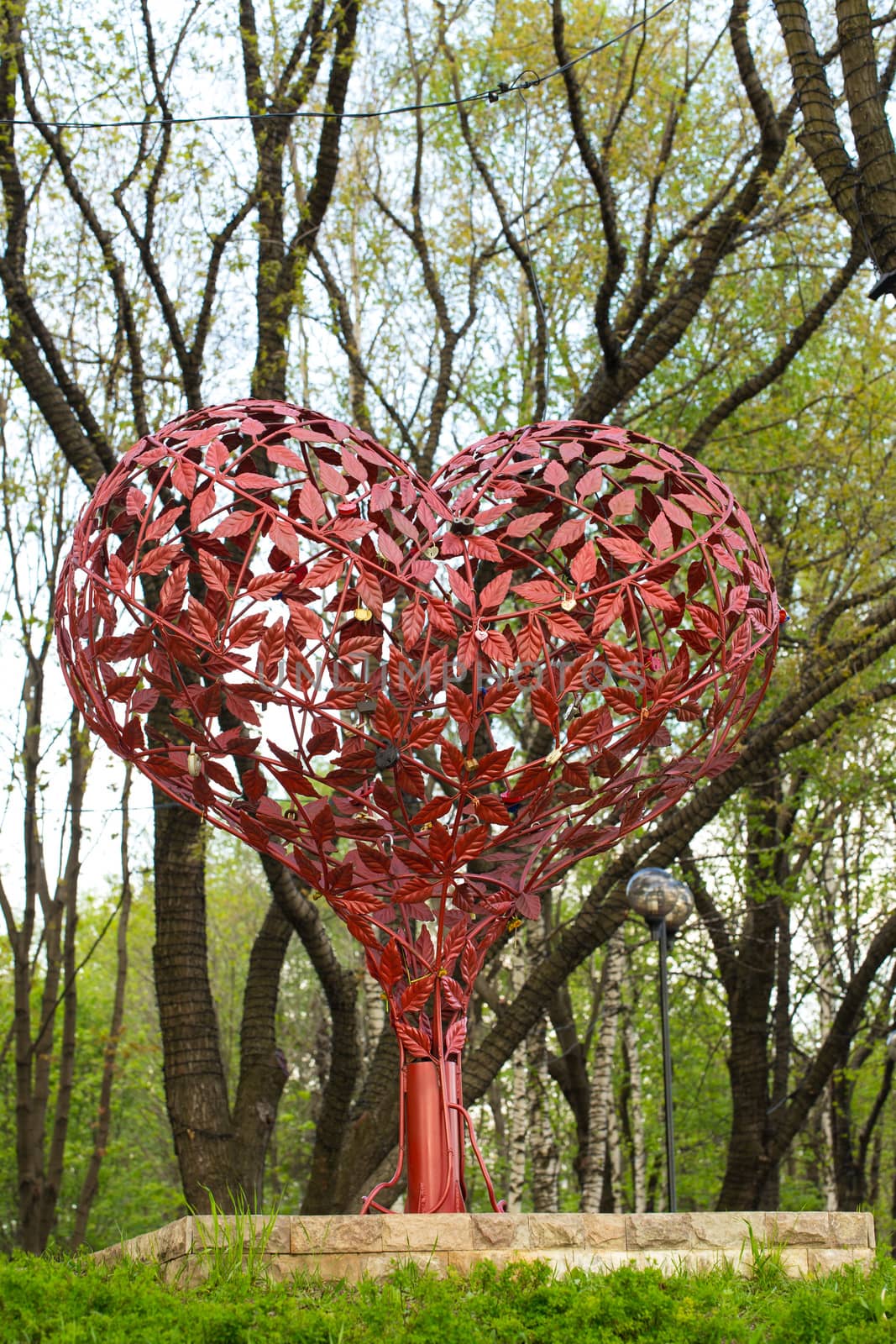 heart made of iron petals