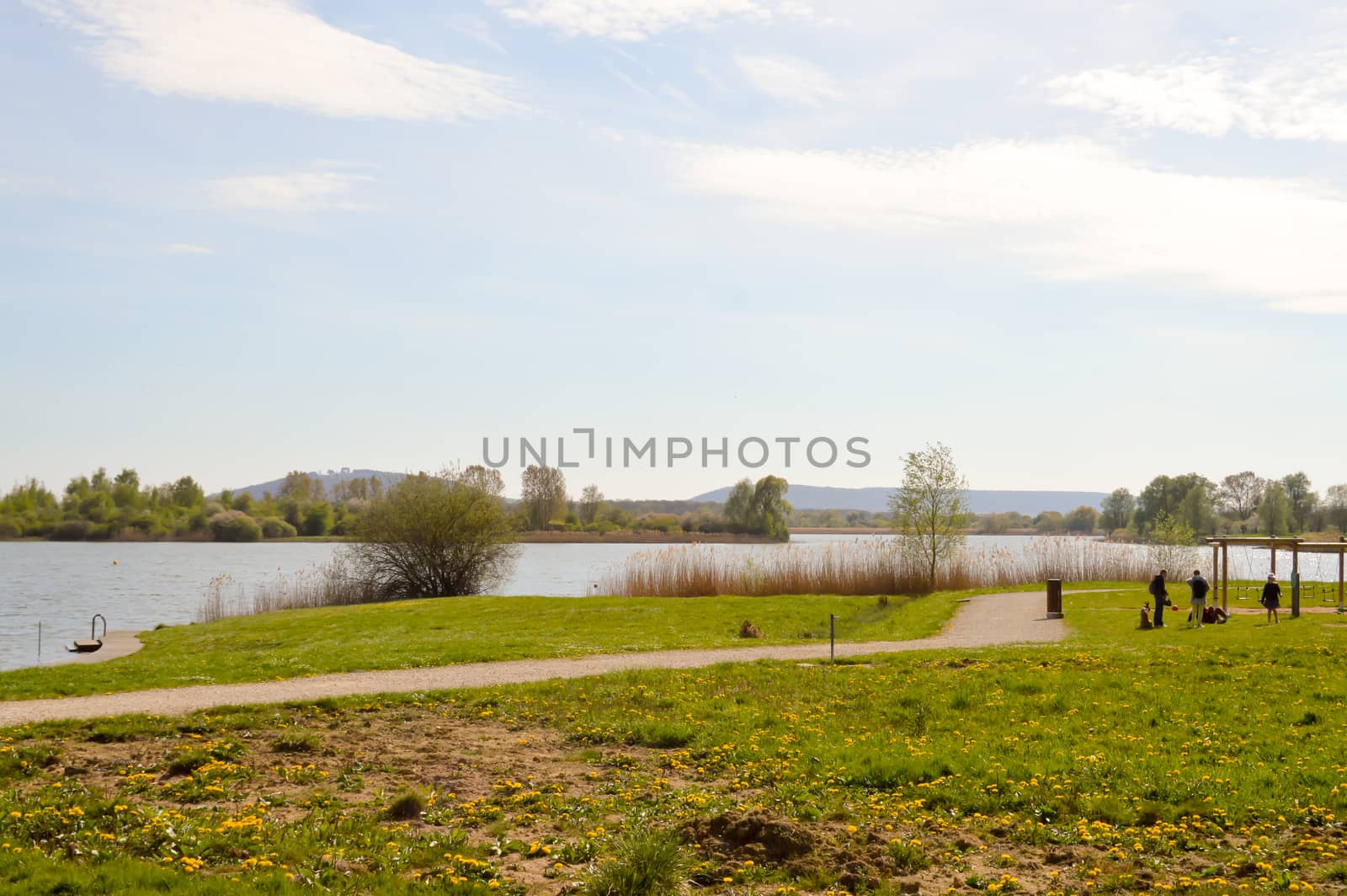 View of the lake of madine in the Meuse in France