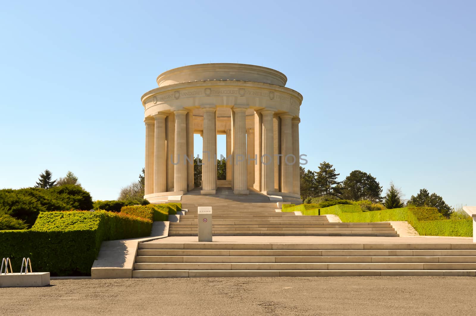 Monument of the Montsec Butte to the glory of the American soldiers in the Meuse in France