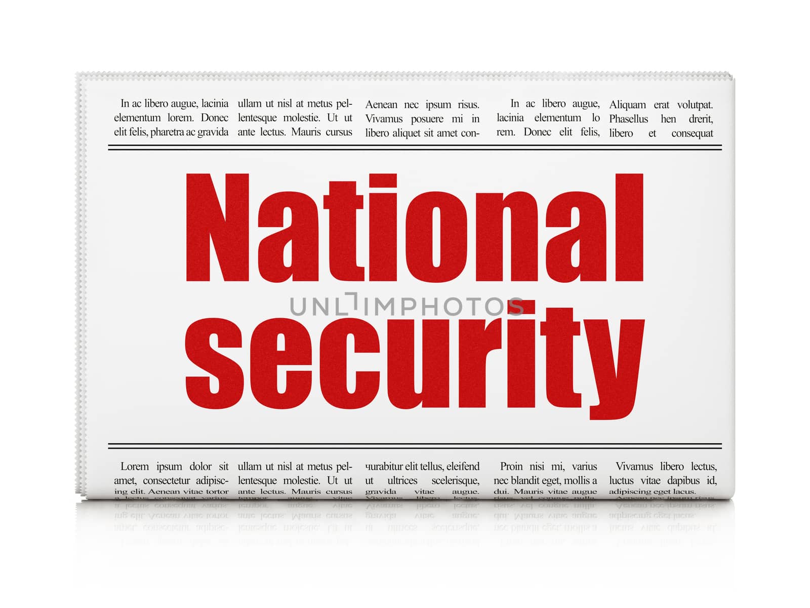 Security concept: newspaper headline National Security by maxkabakov