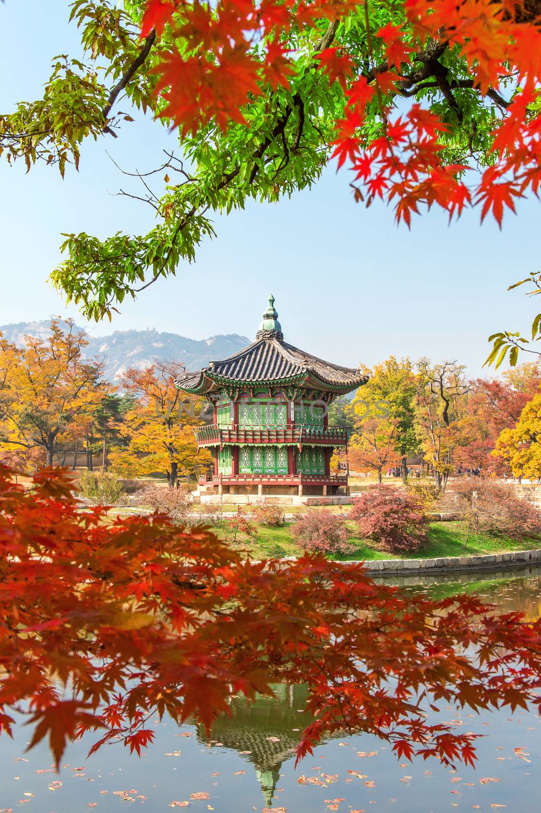 Gyeongbokgung Palace in autumn,South Korea.