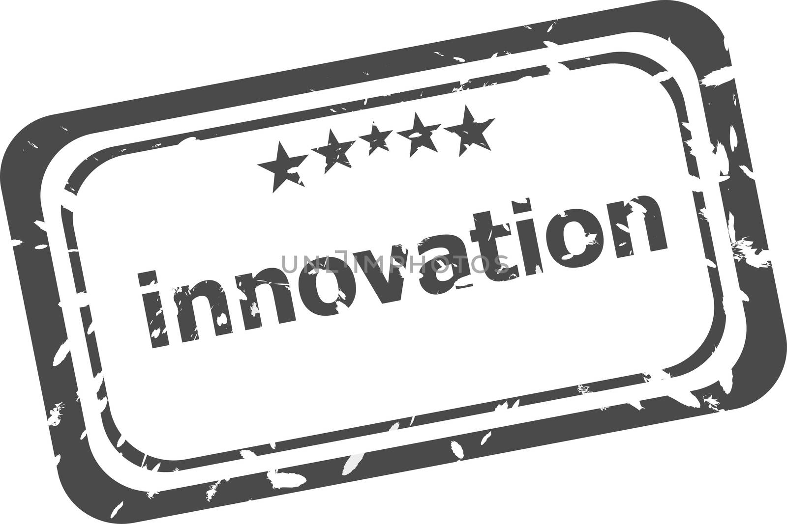 innovation on rubber stamp over a white background by fotoscool