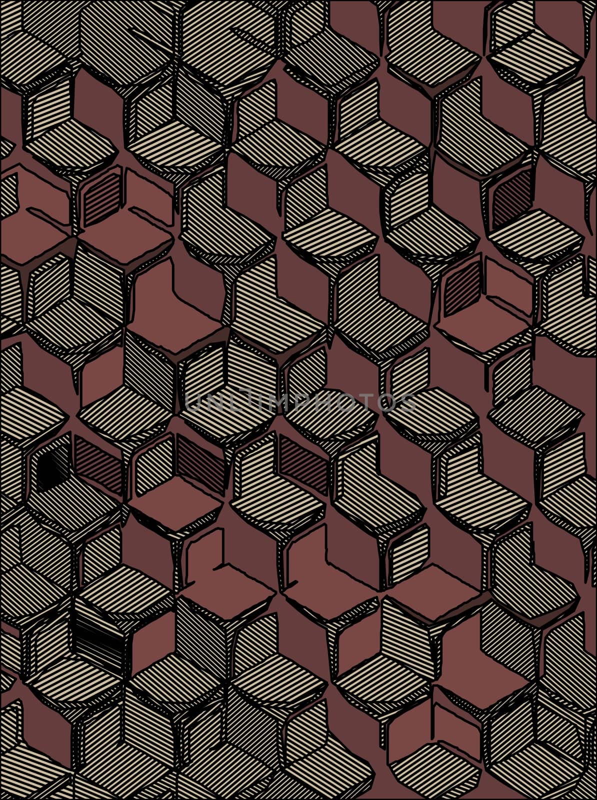 abstract background hexagonal technology illustration for print by skrotov