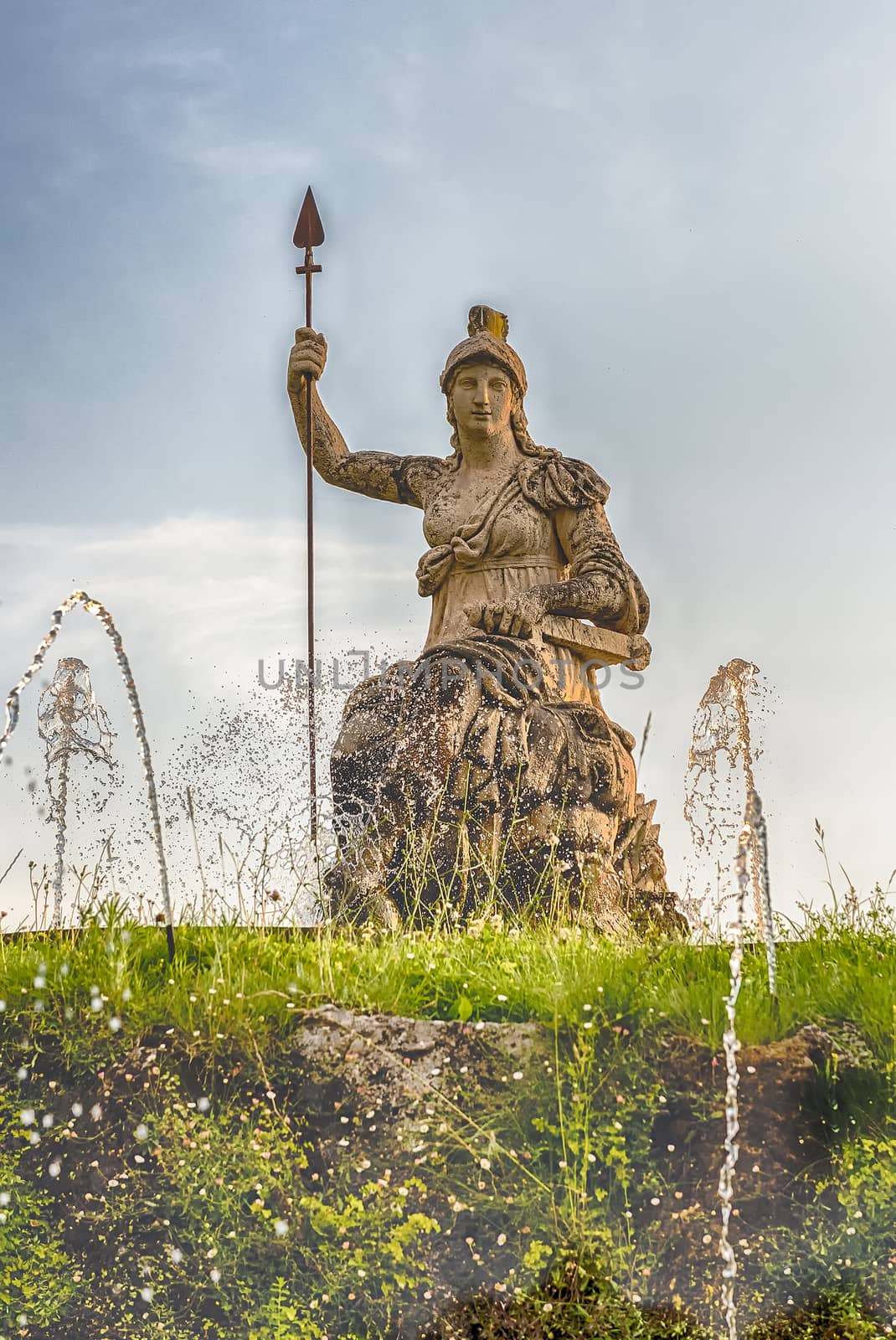 The Fountain of Rometta, iconic landmark in Villa d'Este, Tivoli, Italy