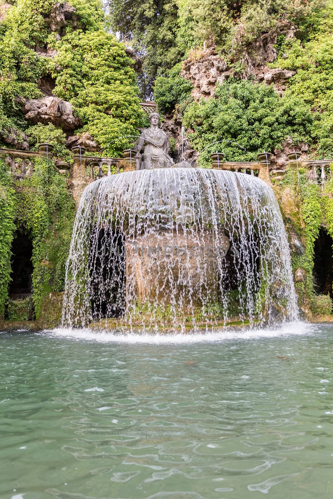 The Oval Fountain in Villa d'Este, Tivoli, Italy by marcorubino