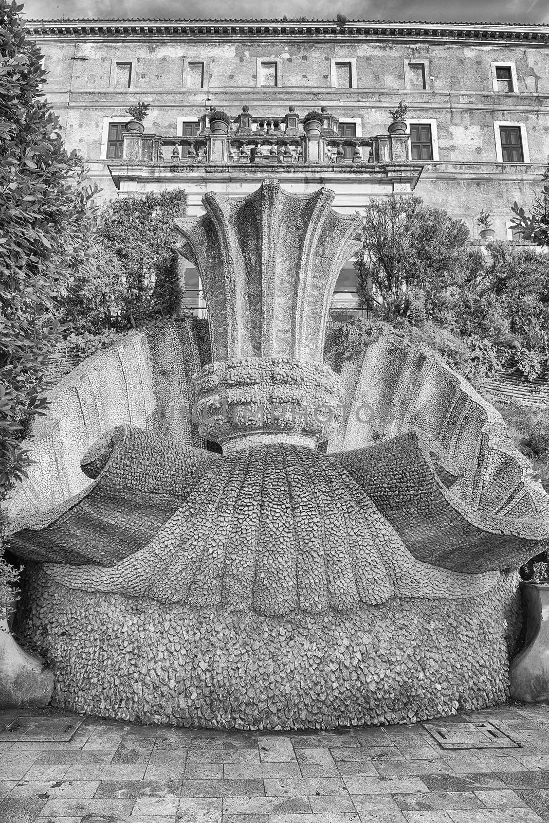View inside the scenic Villa d'Este, Tivoli, Italy