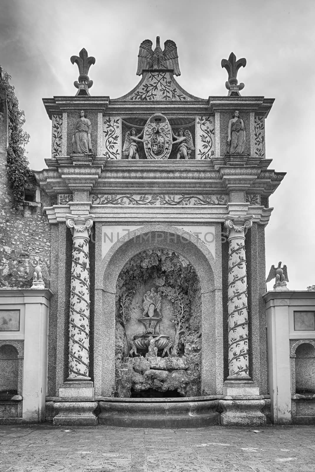 Courtyard of the Fountain of the Owl, Villa d'Este, Italy by marcorubino