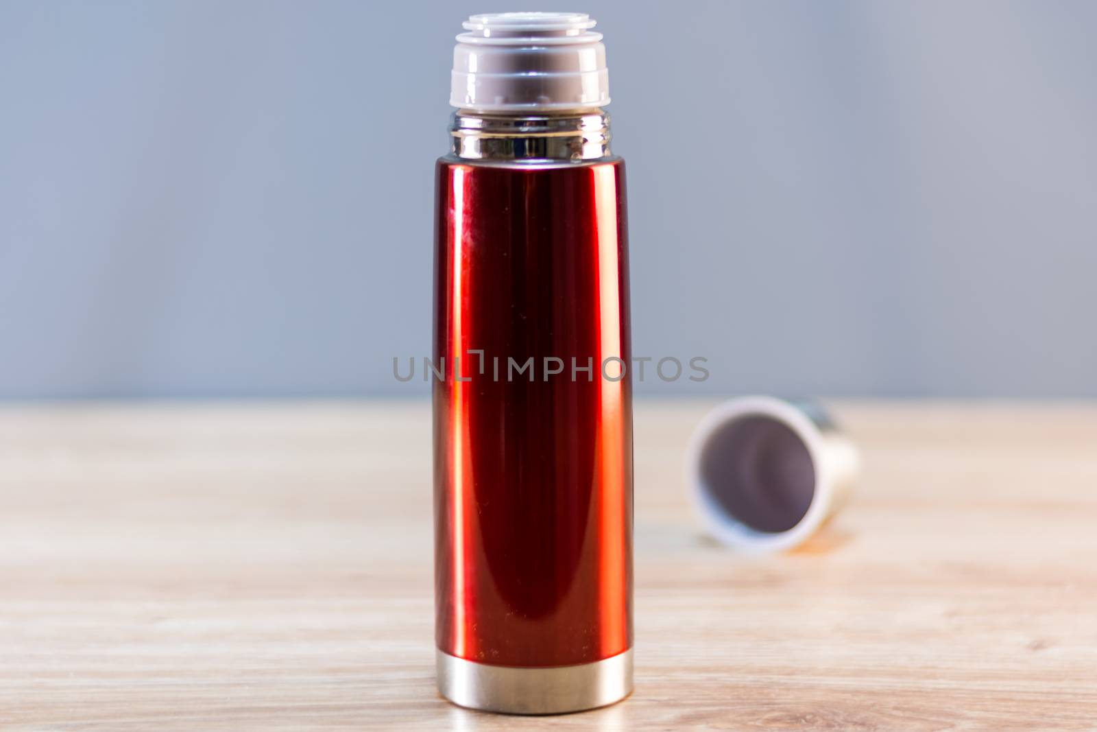 Thermo or Thermo flask on a background
