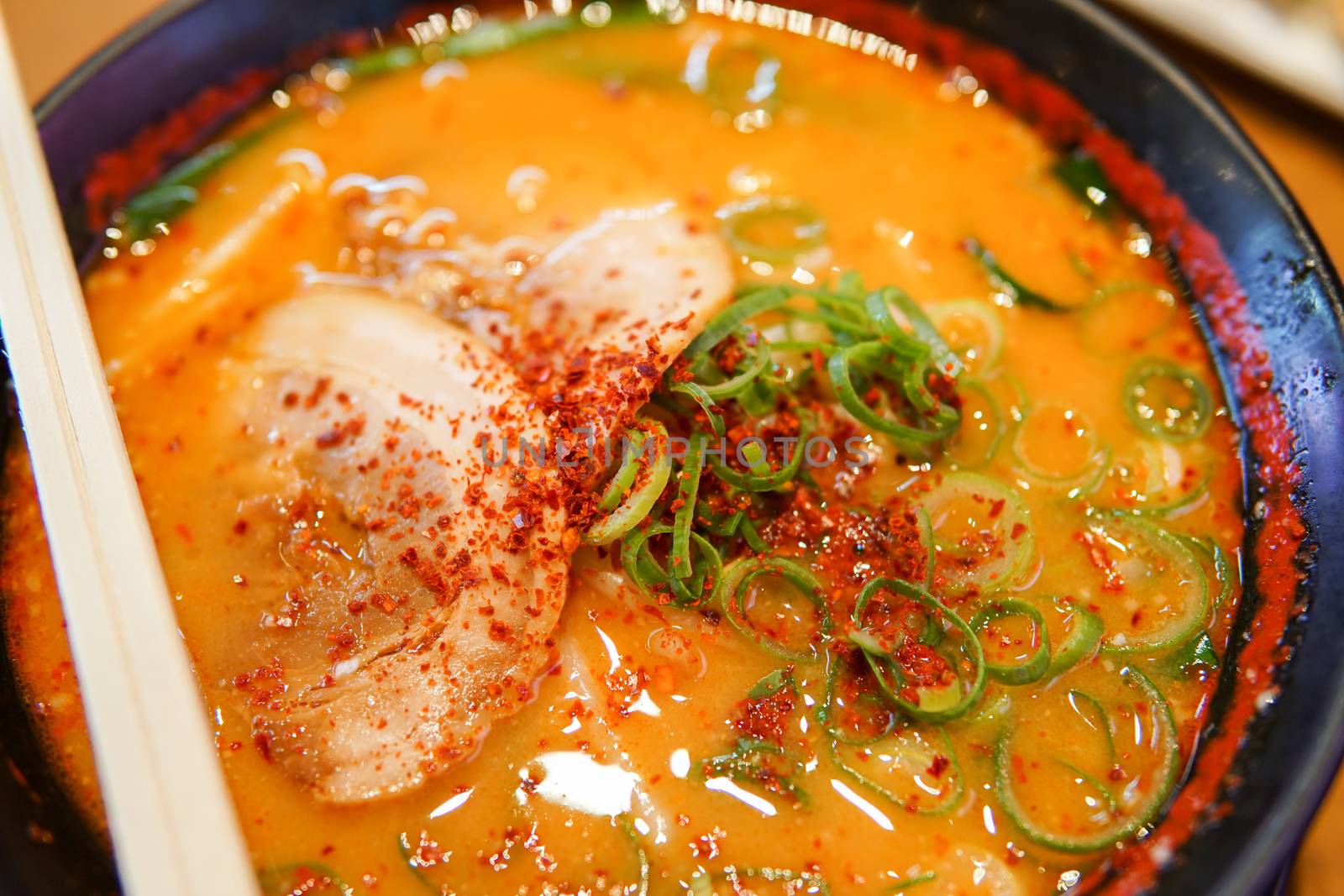 japanese traditional ramen noodle soup