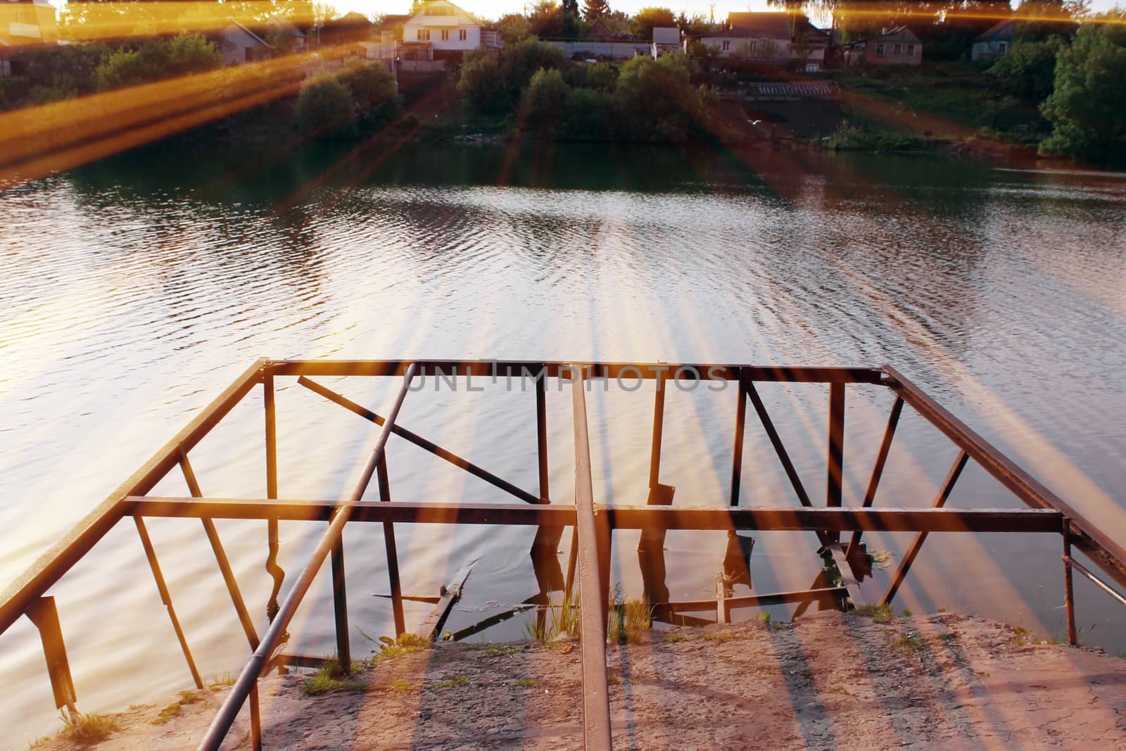 Magic pond. Composition of a pond and rays by nolimit046