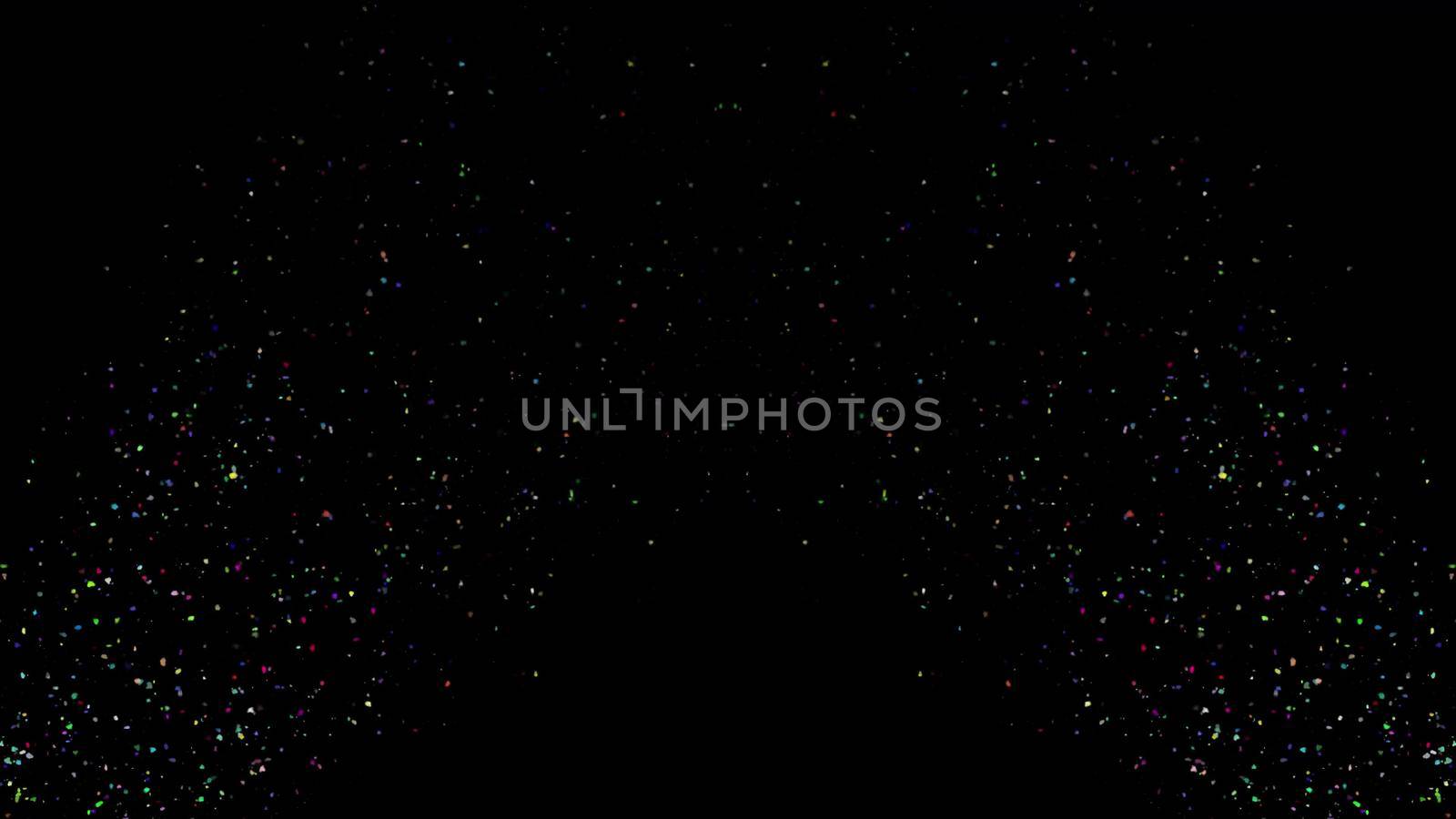Animation of colorful falling confetti (alpha channel included)