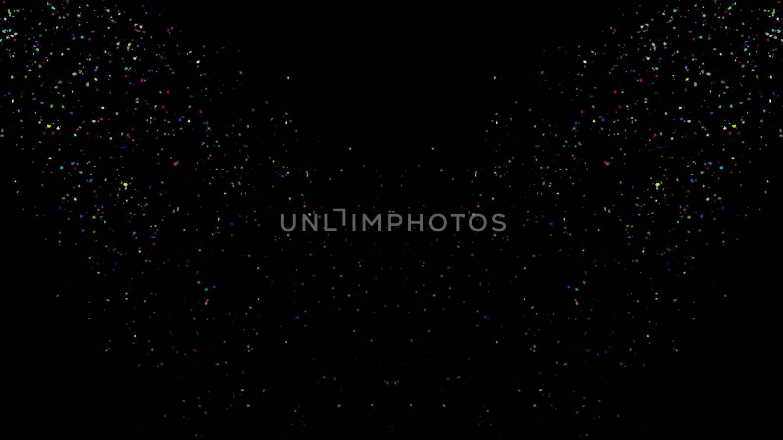 Animation of colorful falling confetti (alpha channel included)