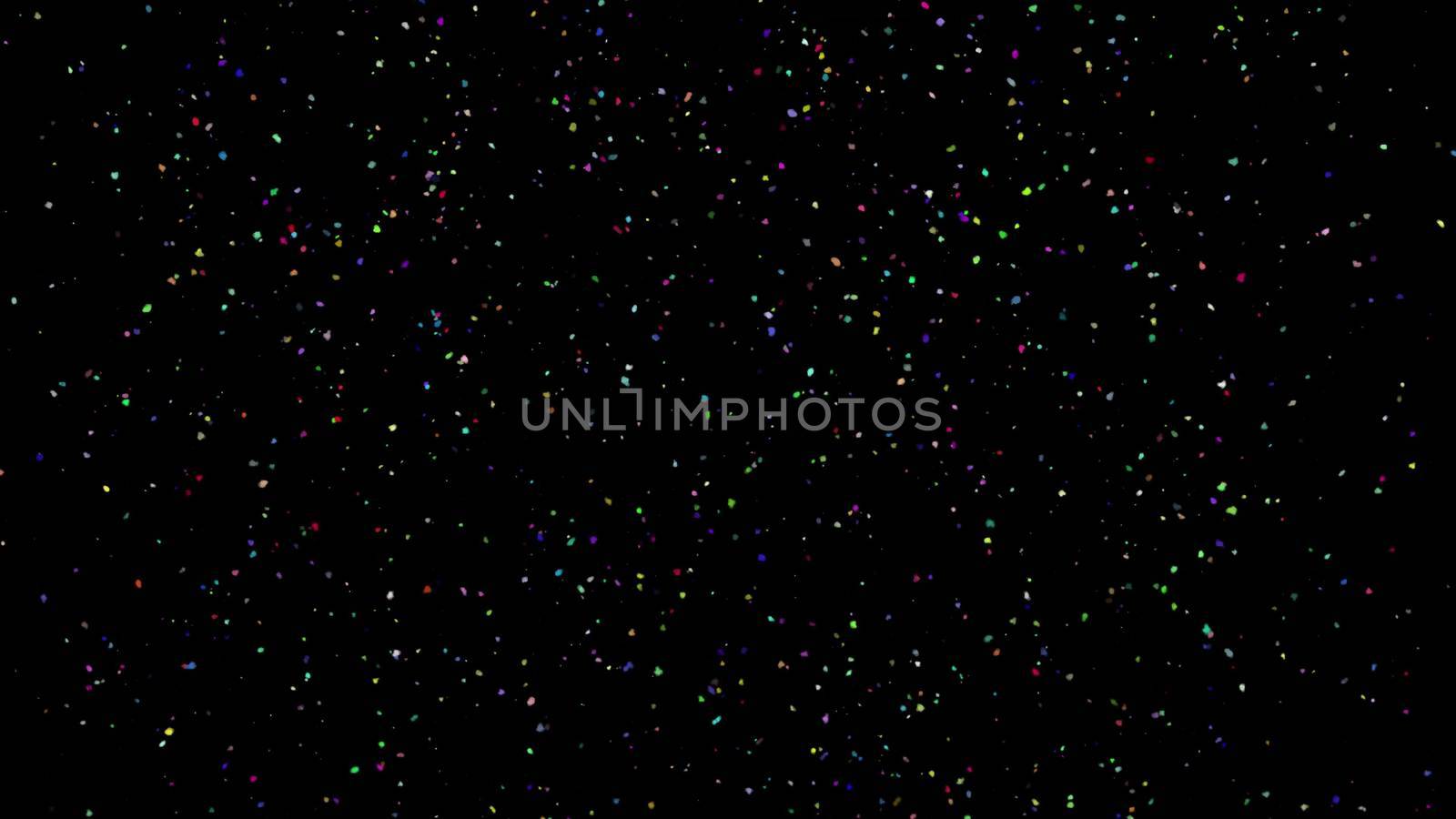 Animation of colorful falling confetti (alpha channel included)