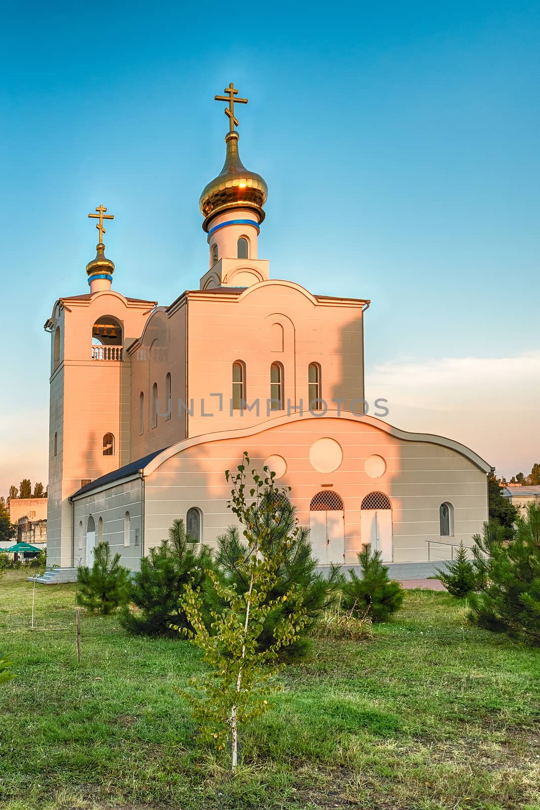 Traditional orthodox church in Frunze, small village in the Saky Region of Crimea