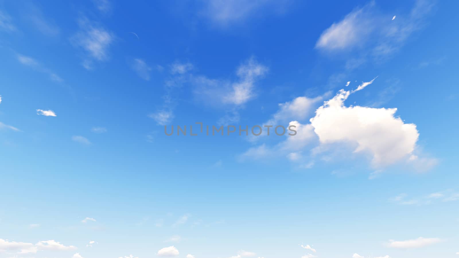 Cloudy blue sky abstract background, blue sky background with tiny clouds, 3d rendering


