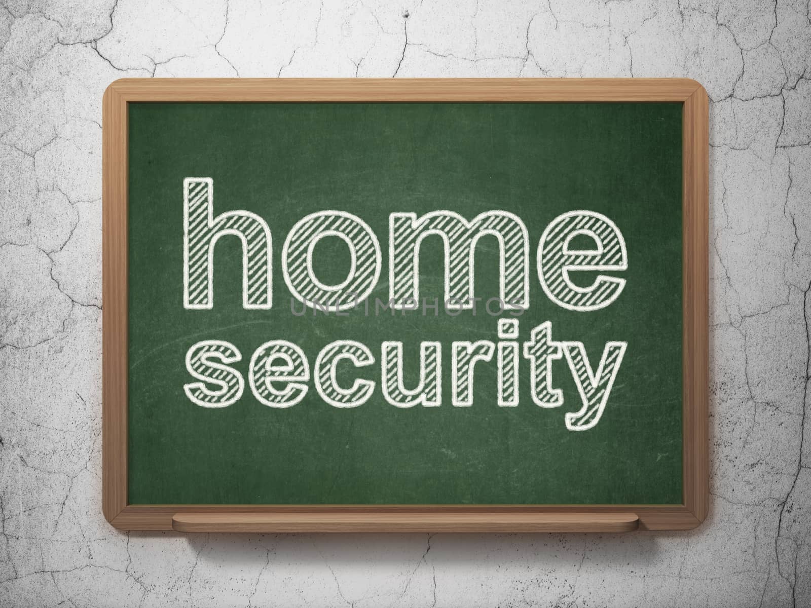 Safety concept: Home Security on chalkboard background by maxkabakov