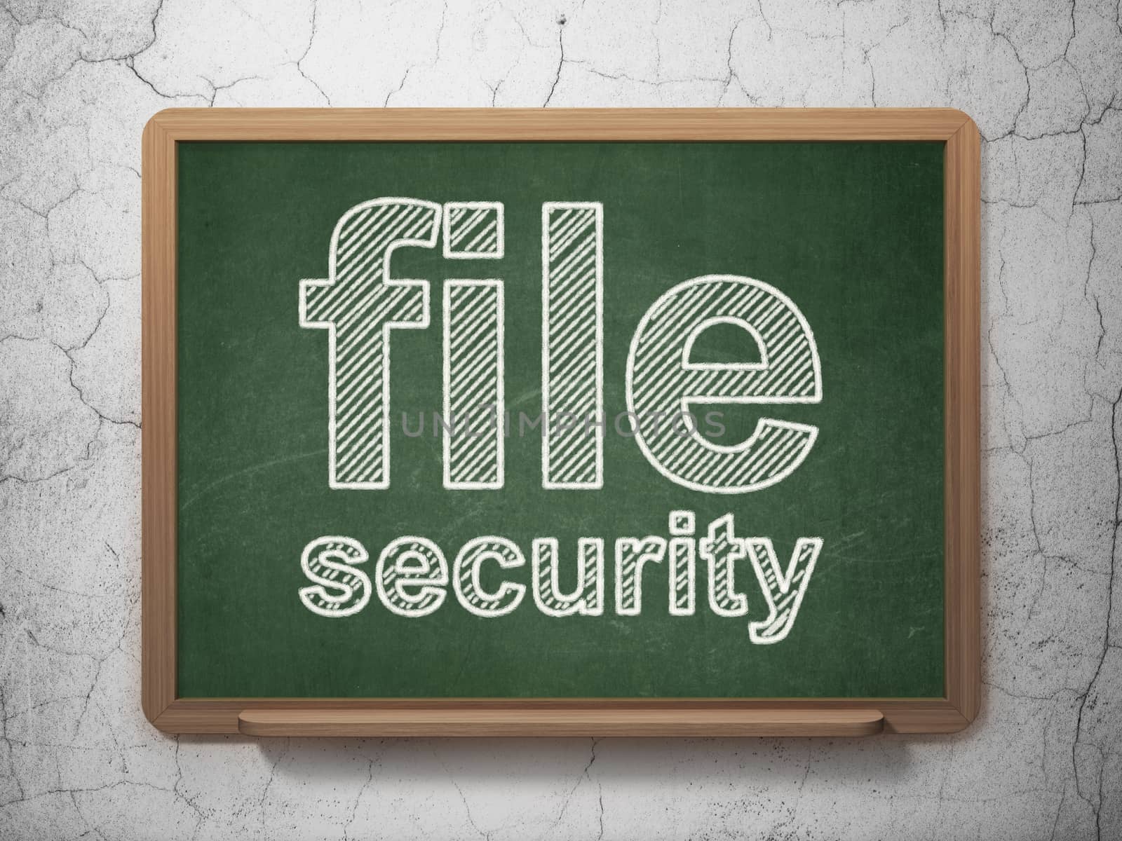 Safety concept: File Security on chalkboard background by maxkabakov