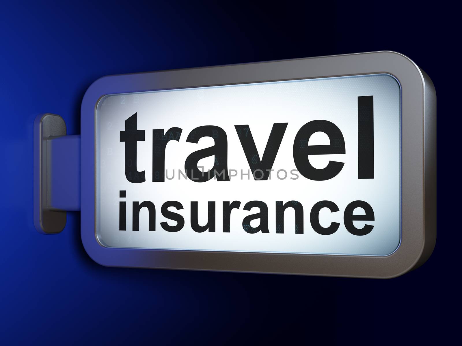 Insurance concept: Travel Insurance on billboard background by maxkabakov