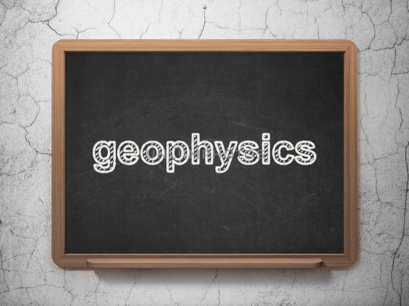 Science concept: Geophysics on chalkboard background by maxkabakov