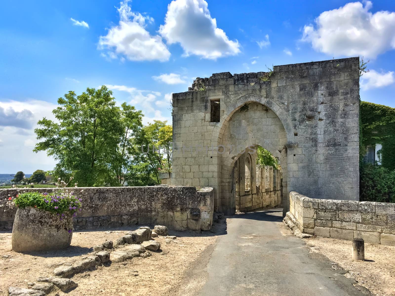 Stone arch in Saint-Emilion, France by anikasalsera